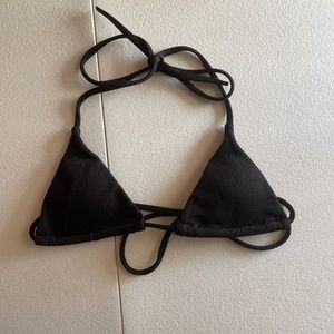 🍀Black Ribbed Bikini Top size Small🍀